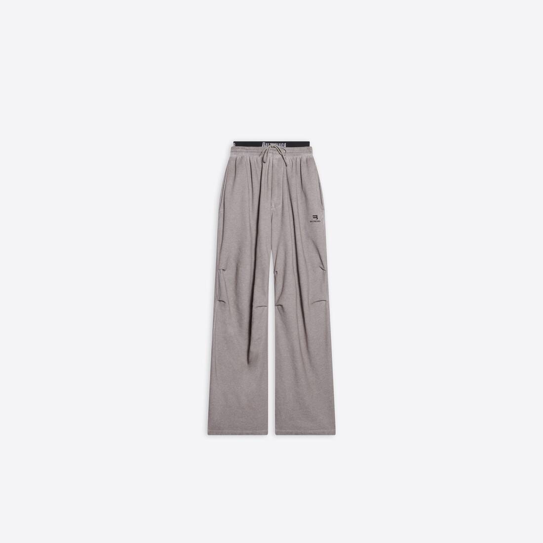 Men's Sporty B Elastic Sweatpants in Grey - 1