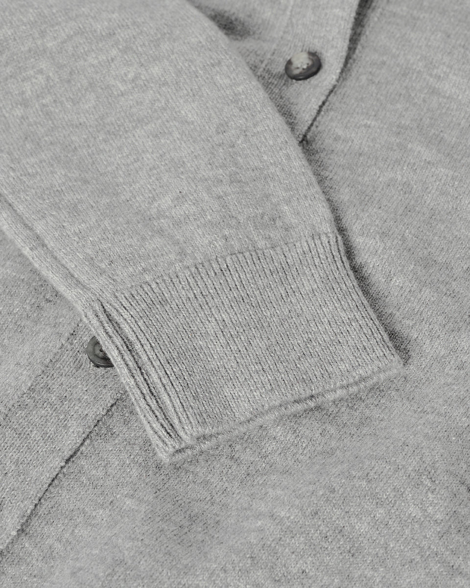 Classic Cashmere Grey Cardigan - 6