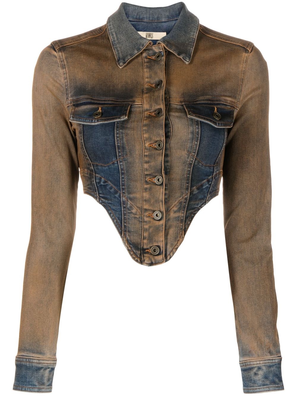 Harley cropped denim jacket - 1