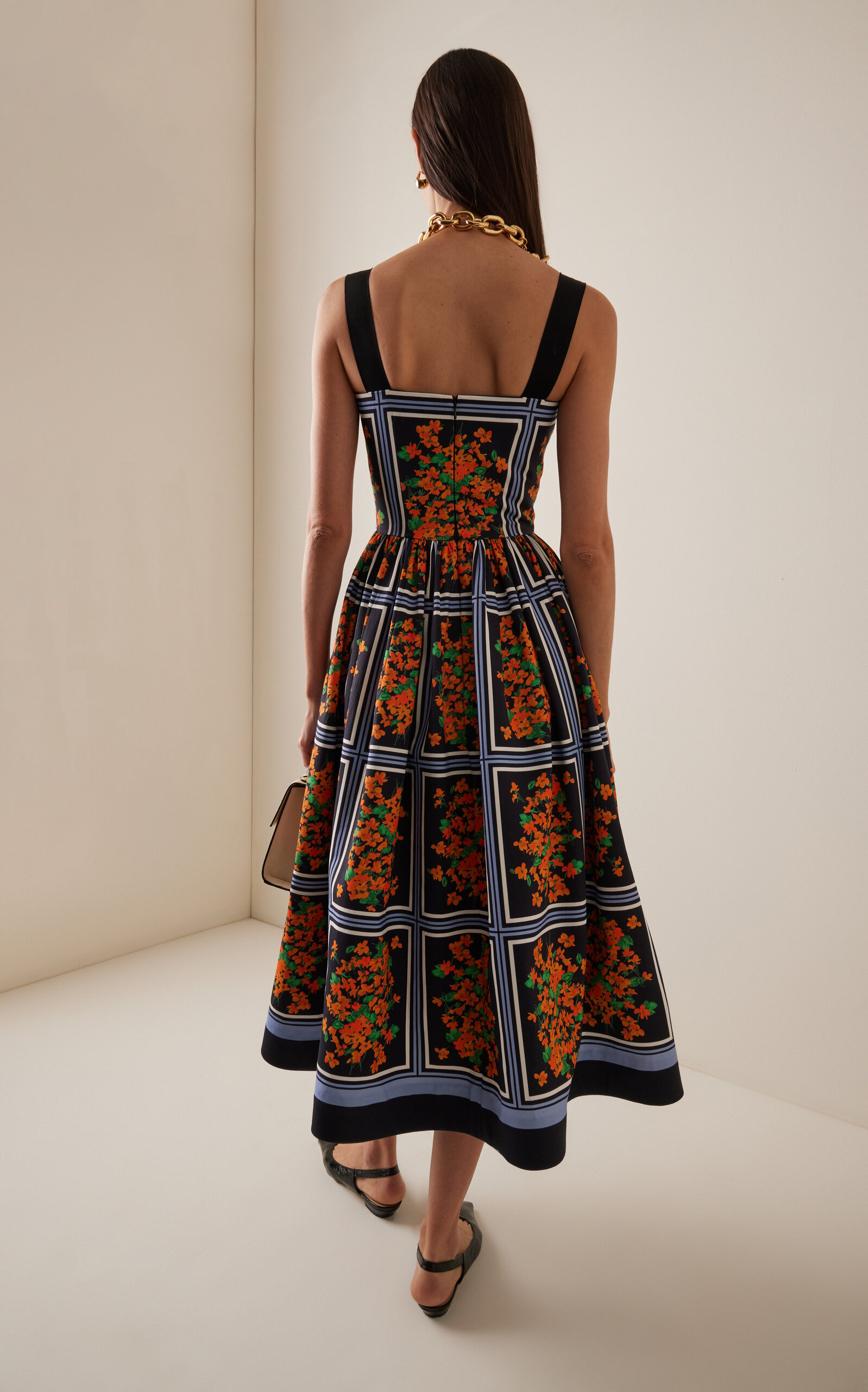 Cotton Faille Midi Dress multi - 4