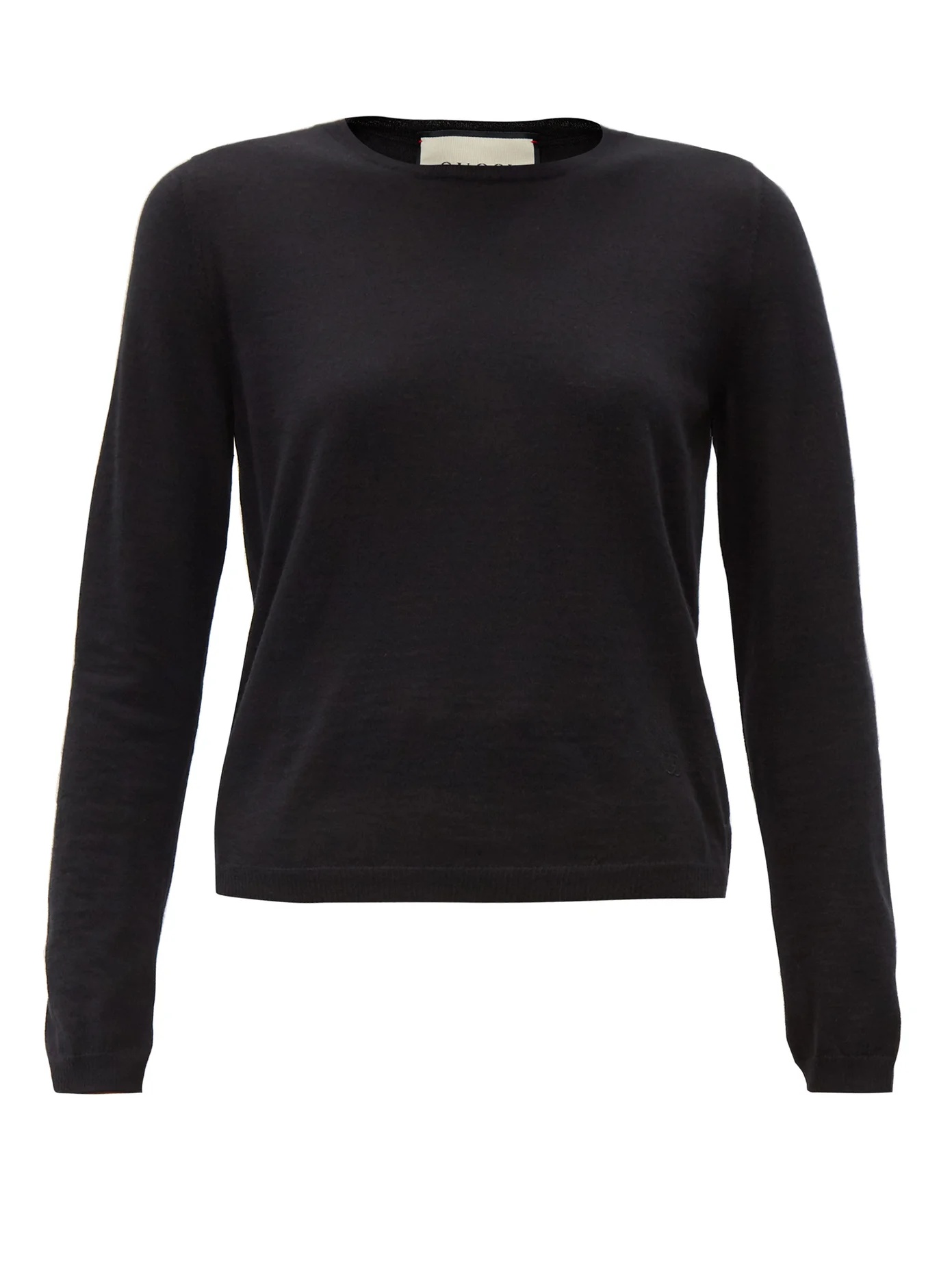 Logo-embroidered cashmere sweater - 1