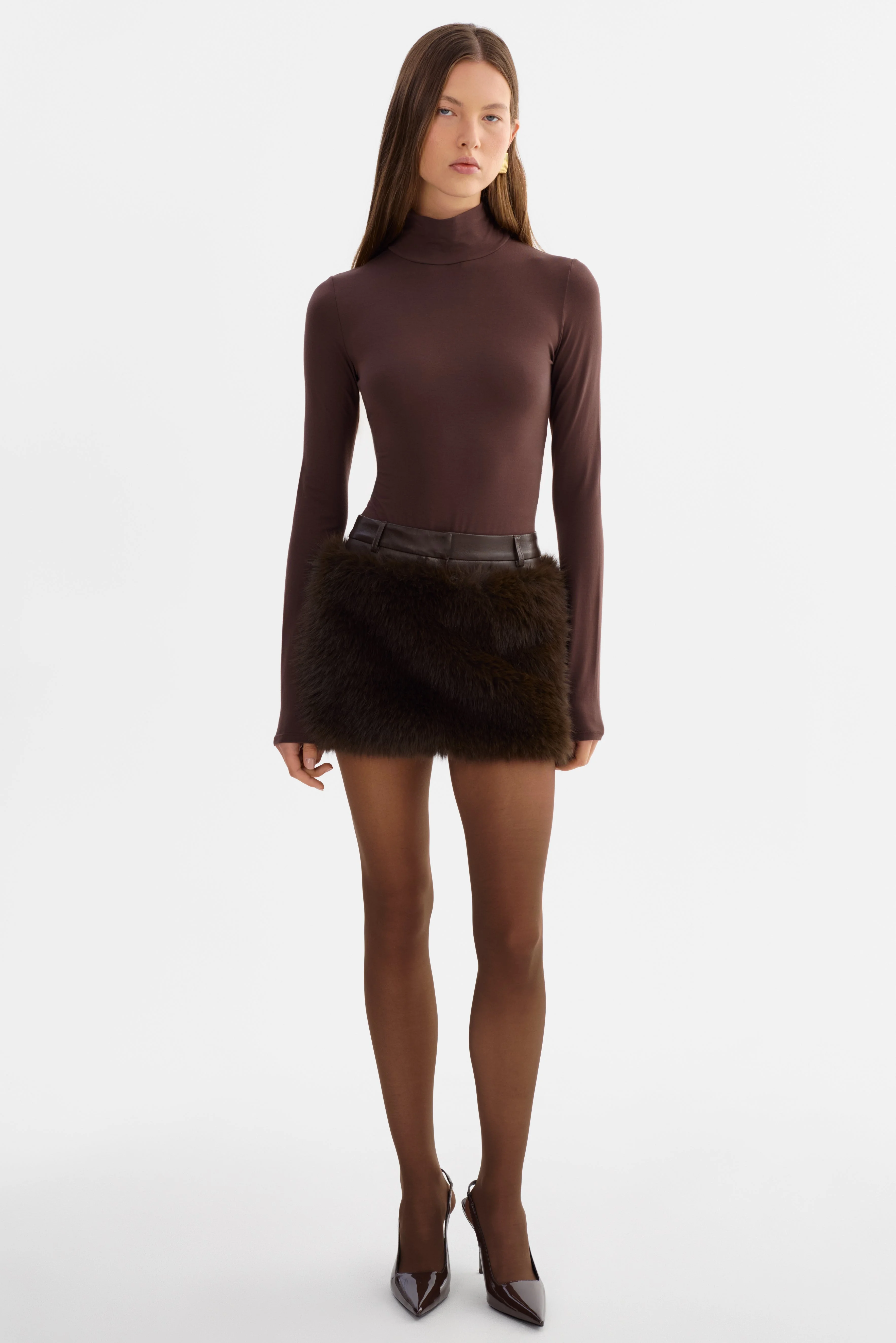 CARRIE | Faux Fur Skort - 1