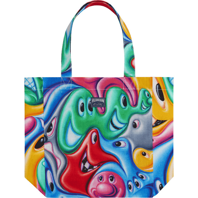 Tote bag Faces In Places - Vilebrequin x Kenny Scharf - 1