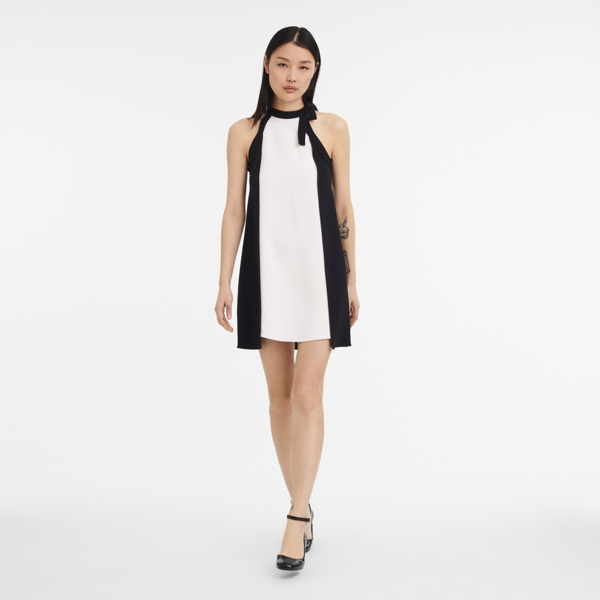 Fall-Winter 2023 Collection Dress Ecru/Black - OTHER - 2