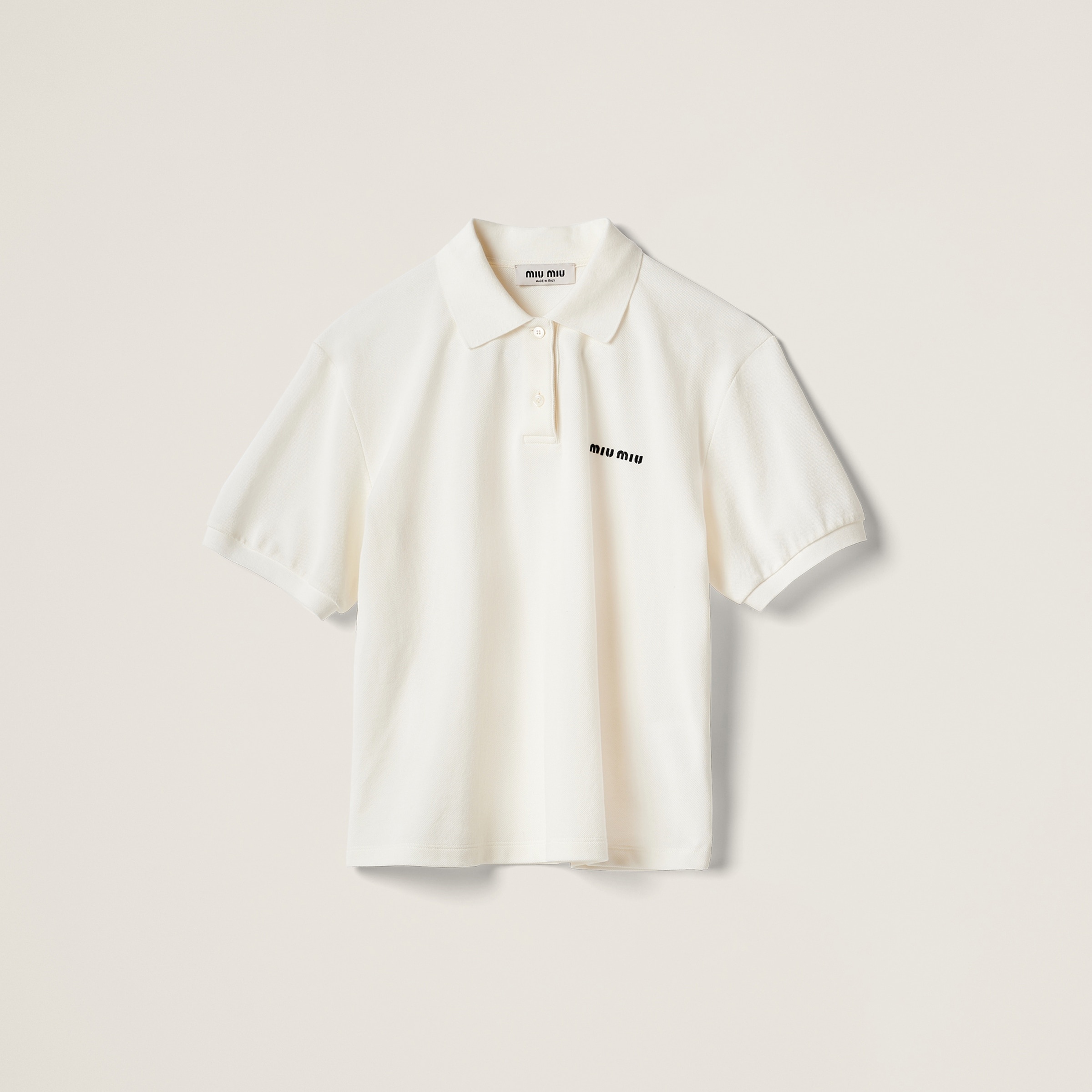 Cotton piqué polo shirt - 1