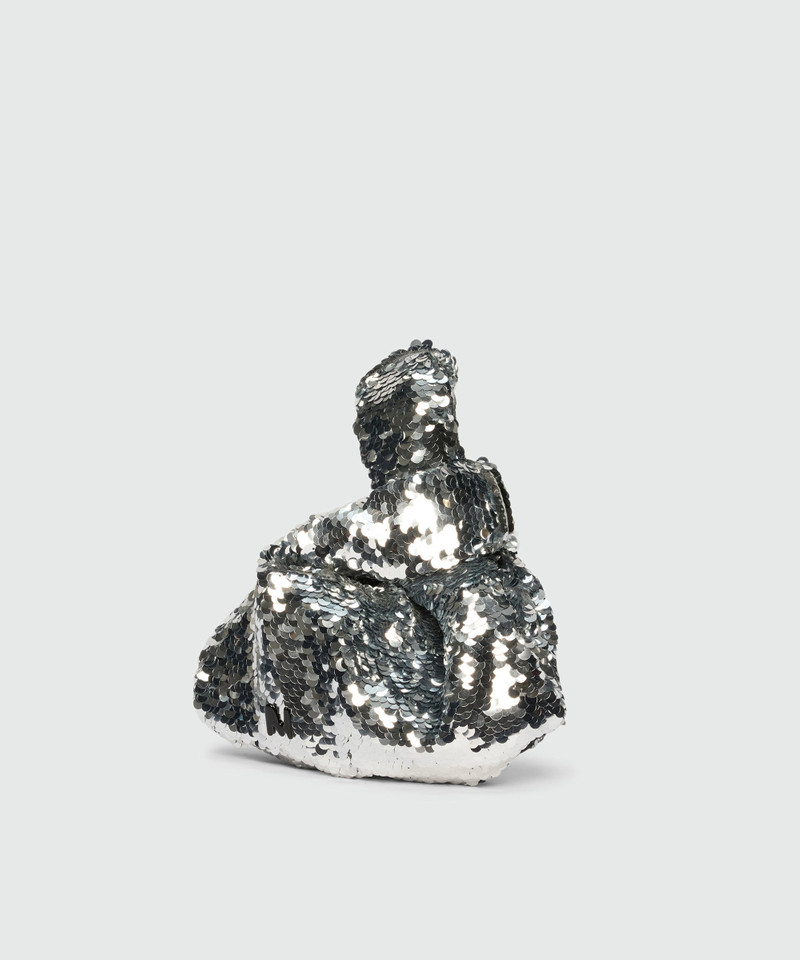 Silver sequin mini handbag. 3
