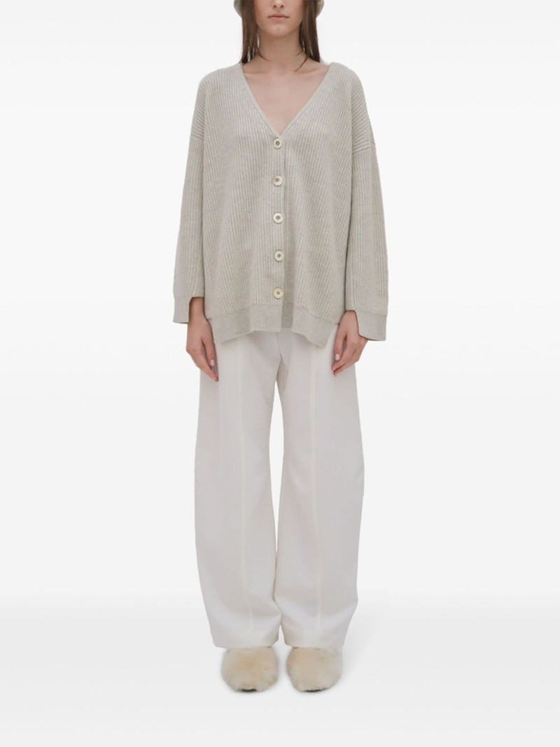 ROSETTA GETTY ribbed panelled cardigan outlook