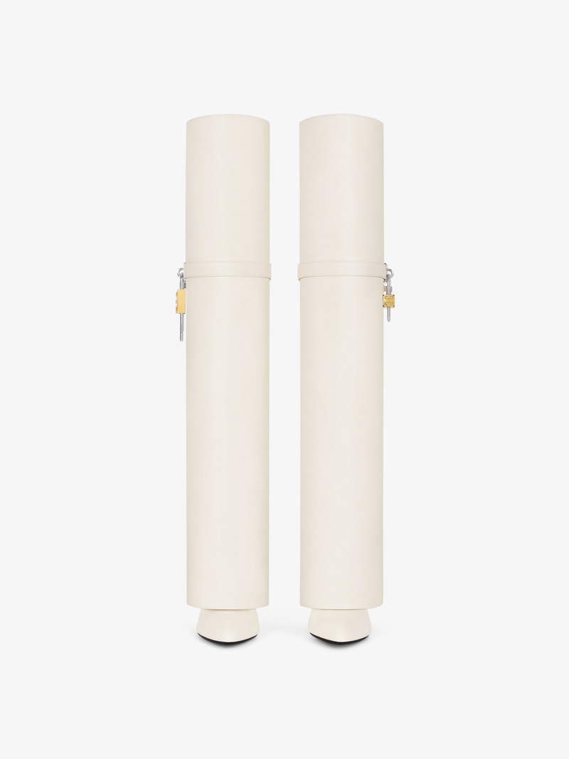 Givenchy SHARK LOCK STILETTO OVER-THE-KNEE BOOTS IN NAPPA outlook