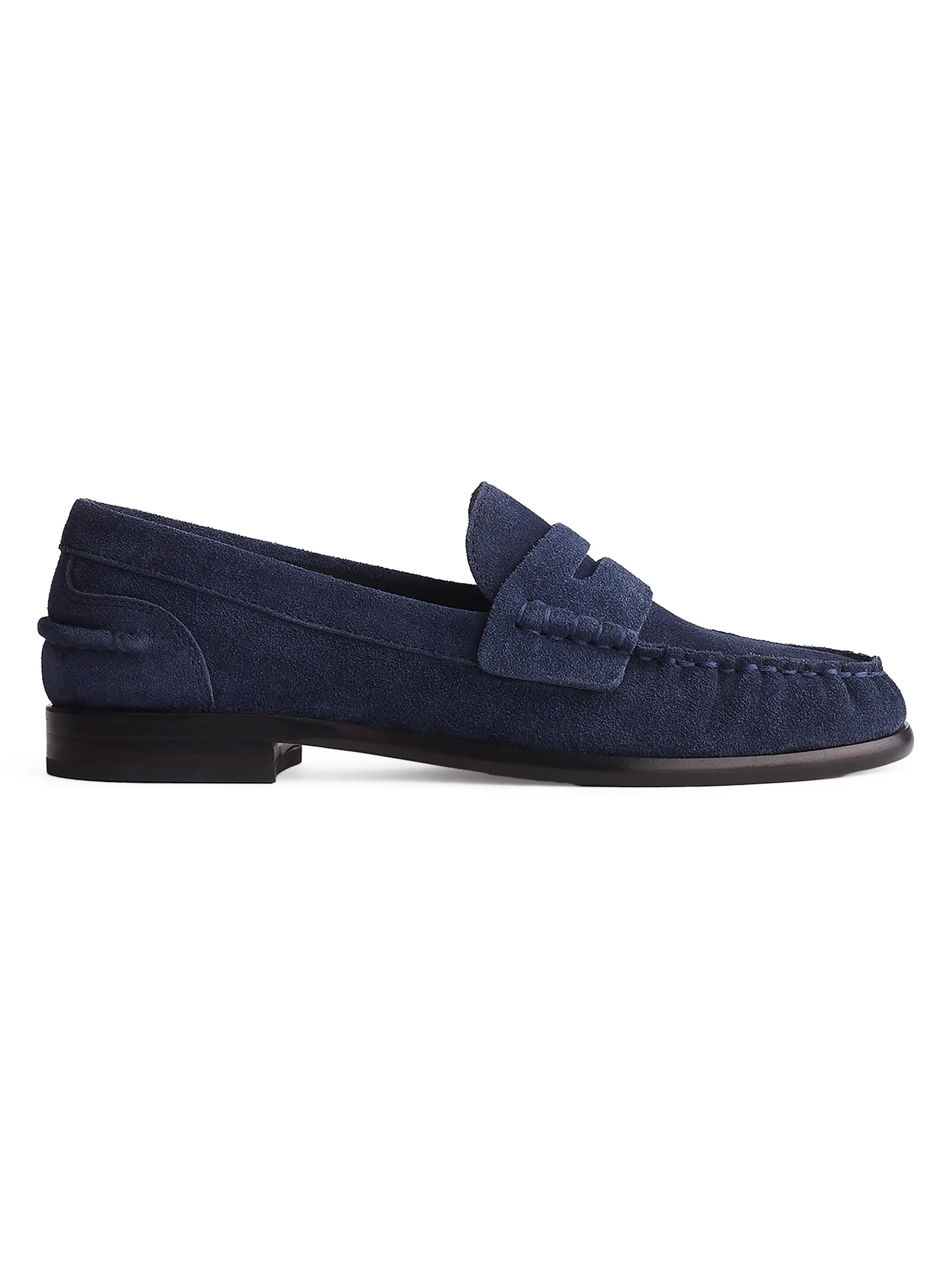 Women's Carter Suede Penny Loafers - Navy Suede - 1