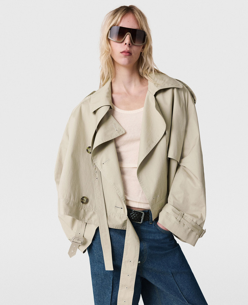Stella McCartney Cropped Belt Detail Trench Jacket outlook