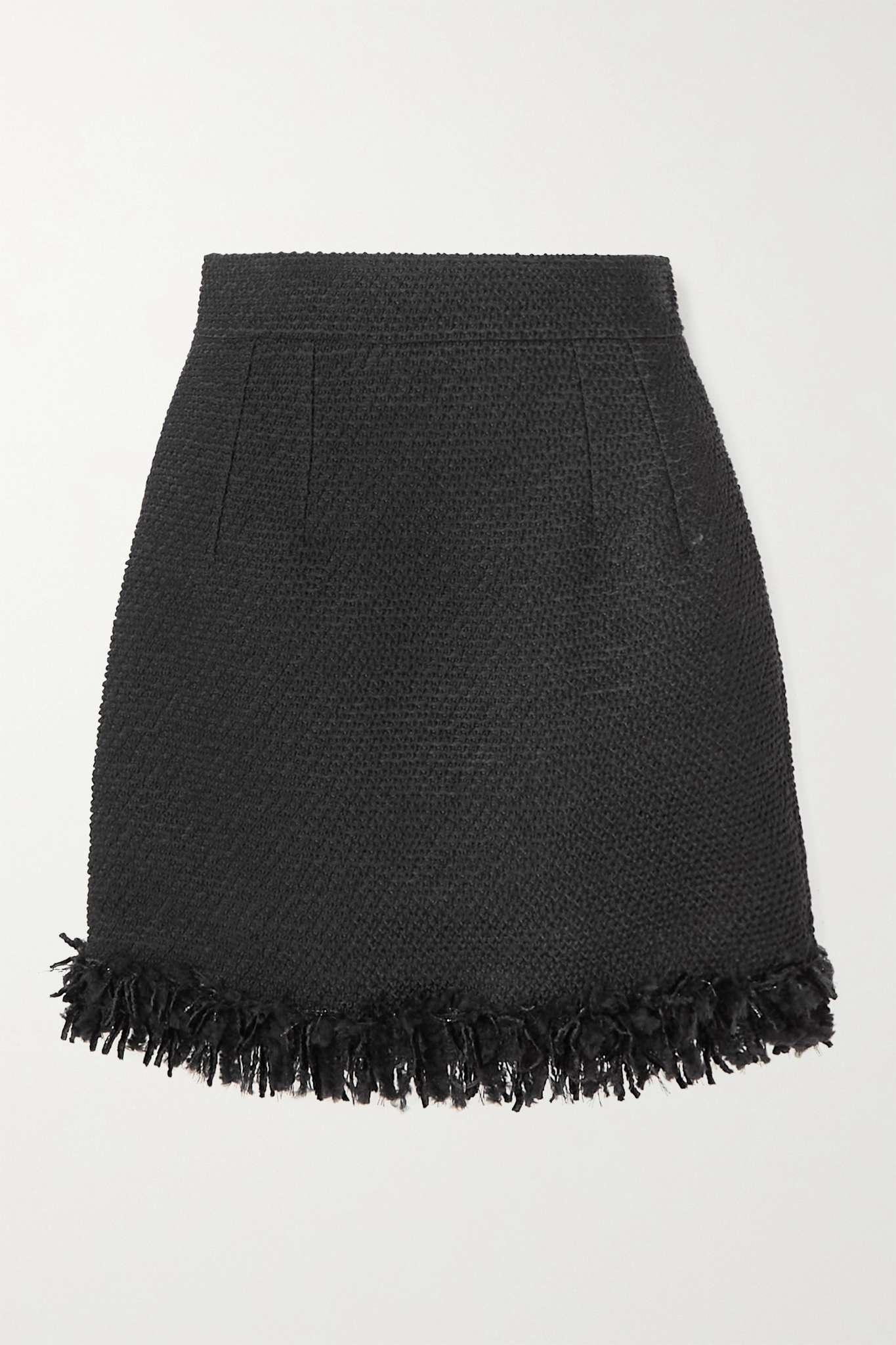 Embellished fringed cloqué mini skirt - 1