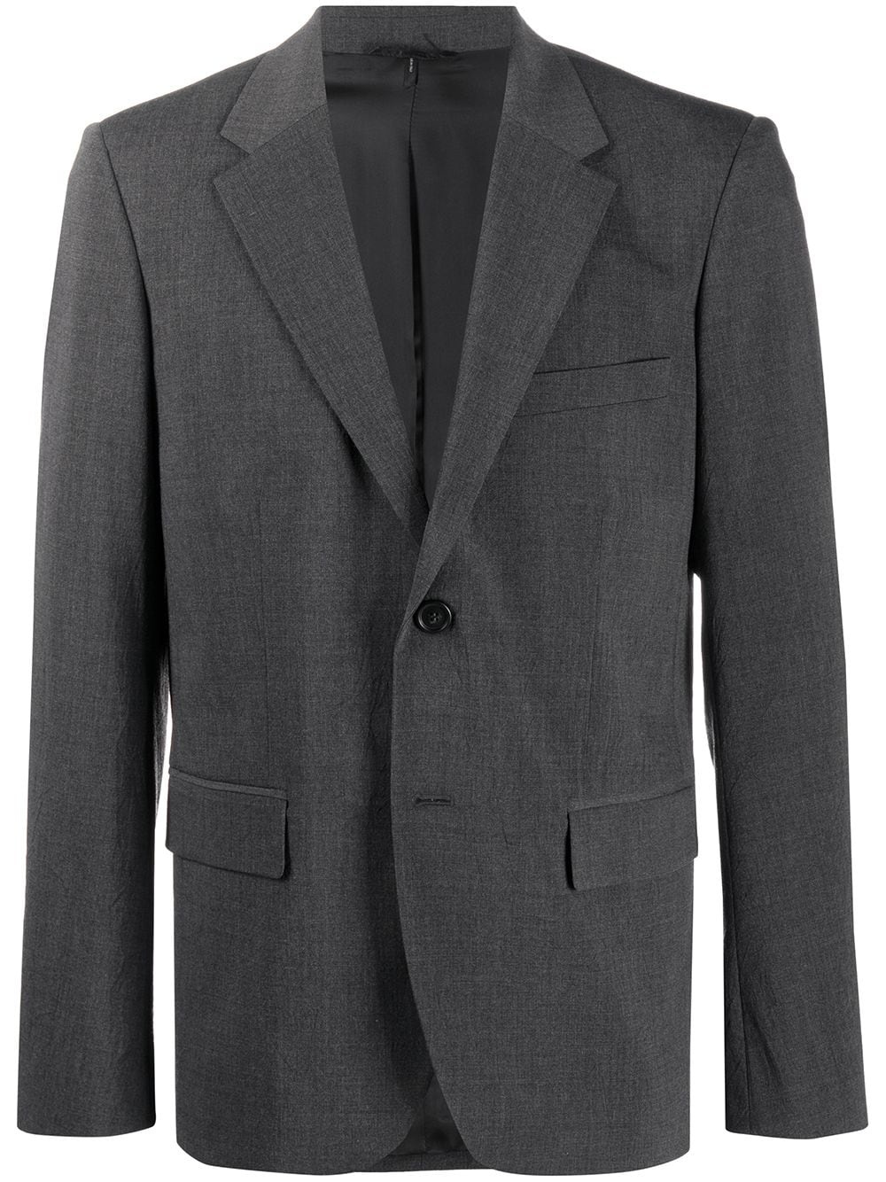 crushed two-button suit jacket - 1