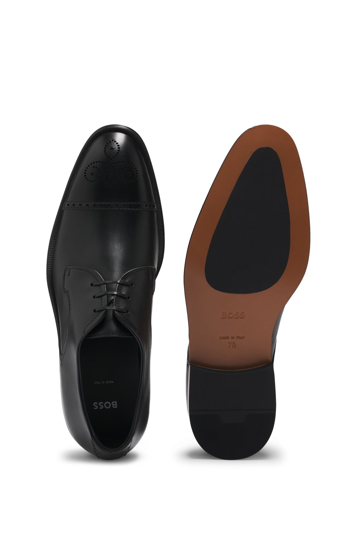 ITALIAN-LEATHER DERBY SHOES WITH CAP TOE - 4