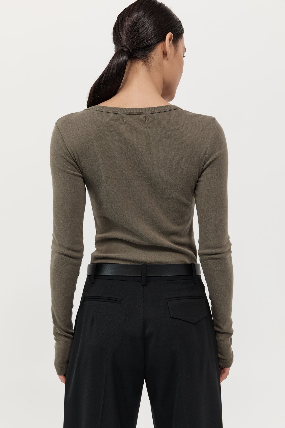 Organic Cotton Long Sleeve Top - Kelp - 5