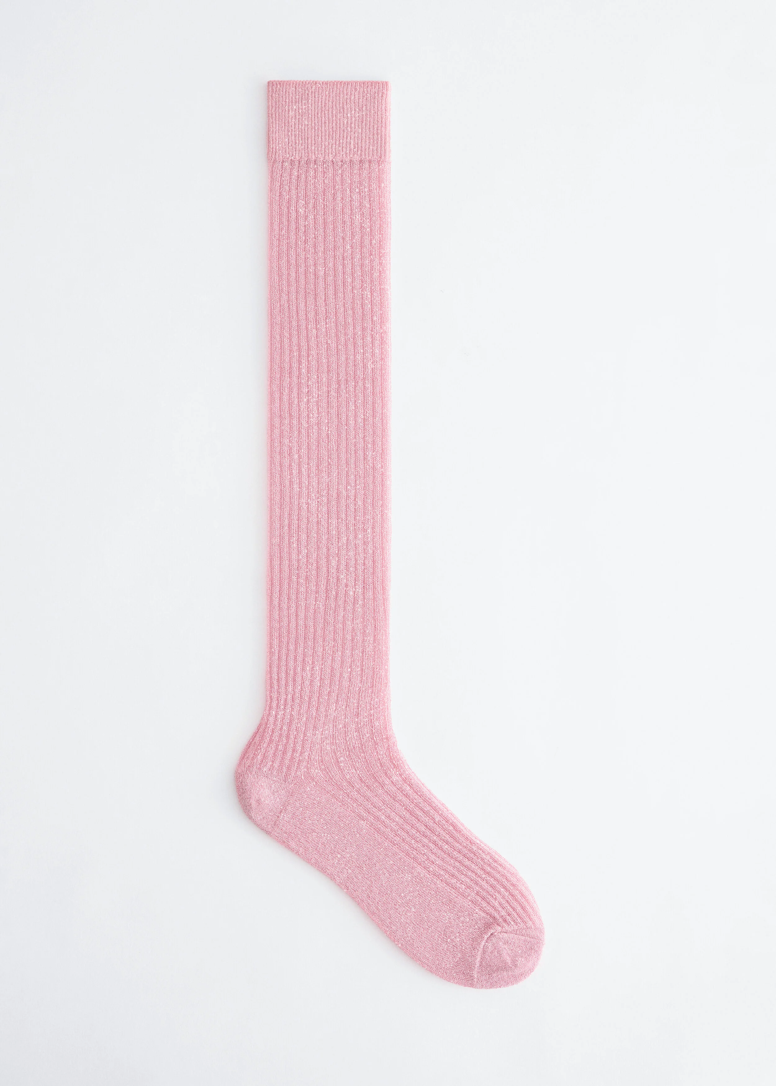 Lustrous Ribbed Socks - 1