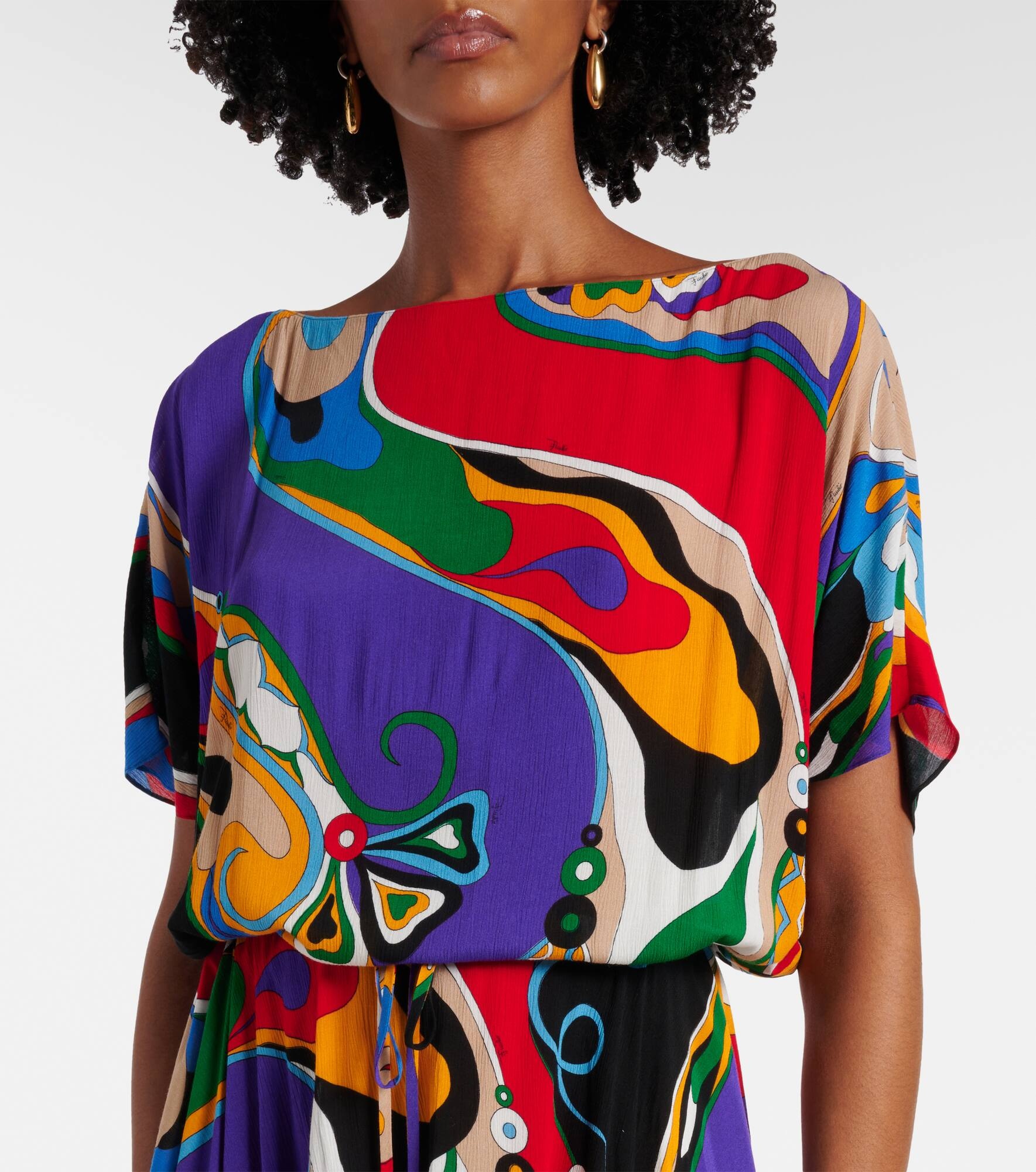 Orchidee asymmetric minidress - 4