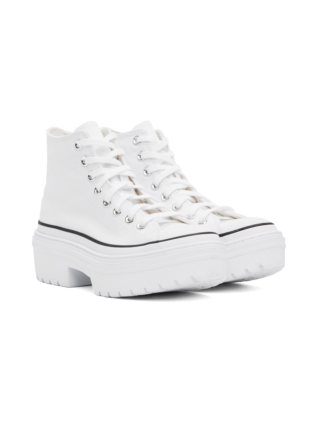 White Chuck Taylor All Star Lugged Platform Sneakers - 4