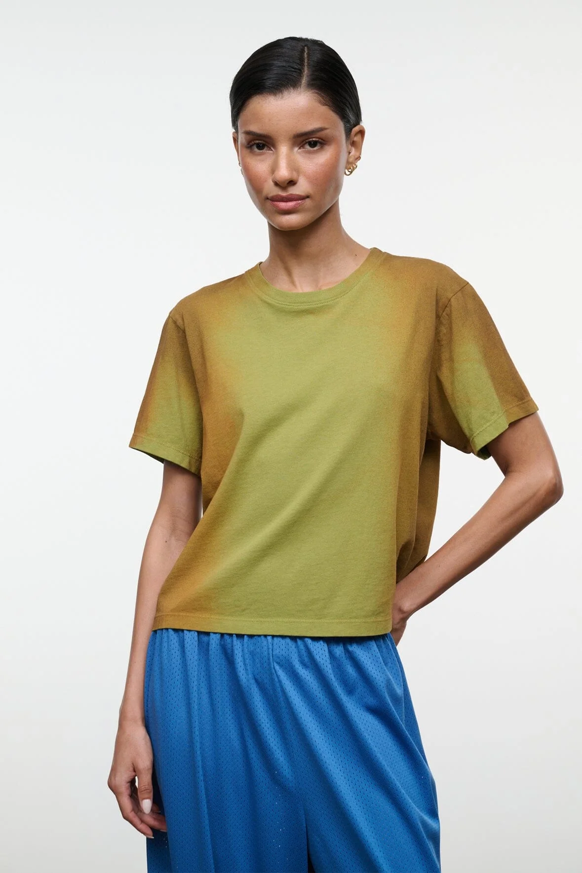 STAUD FORM TEE FADED MOSS - 1