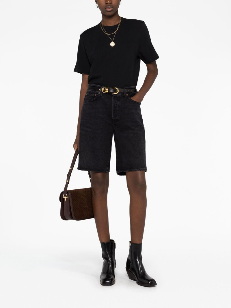 SAINT LAURENT logo-embroidered cotton T-shirt outlook