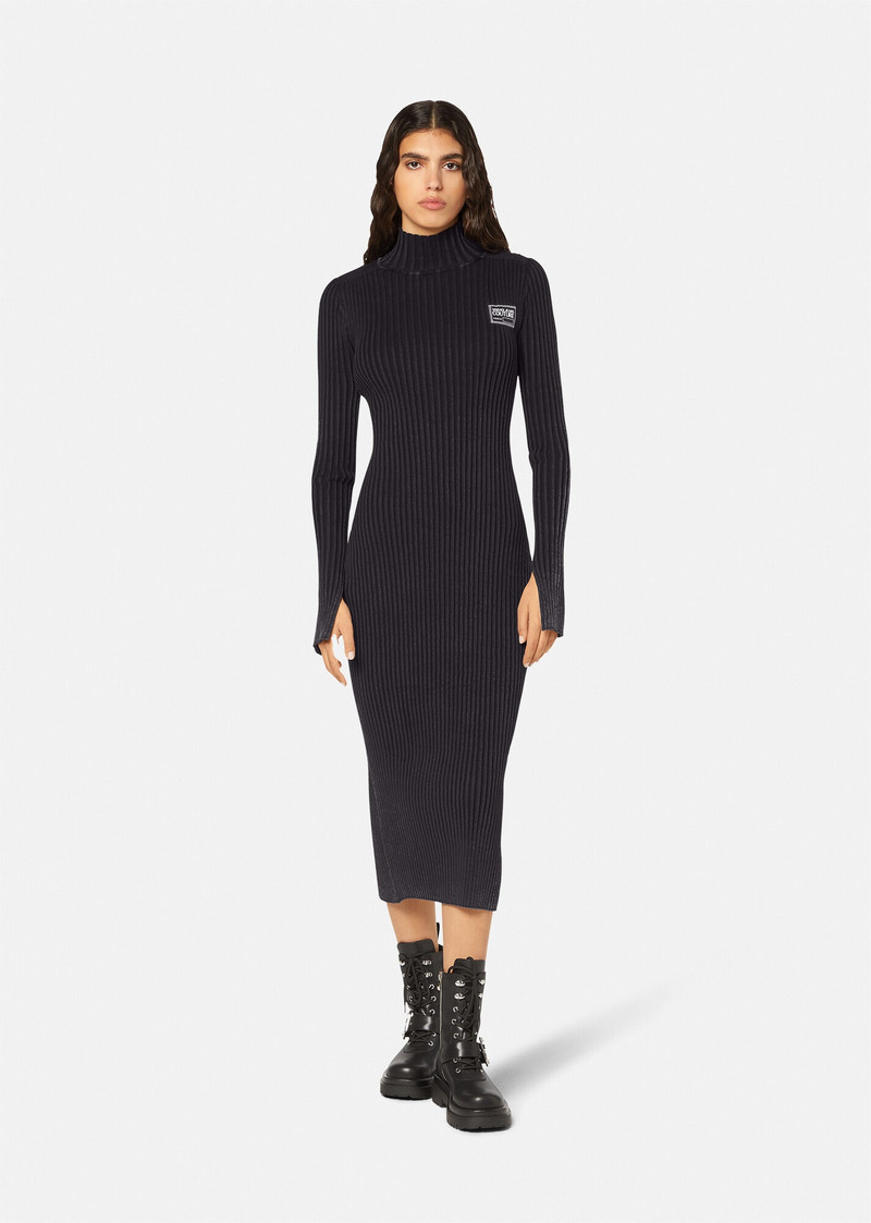 Logo Ribbed Midi Dress 3