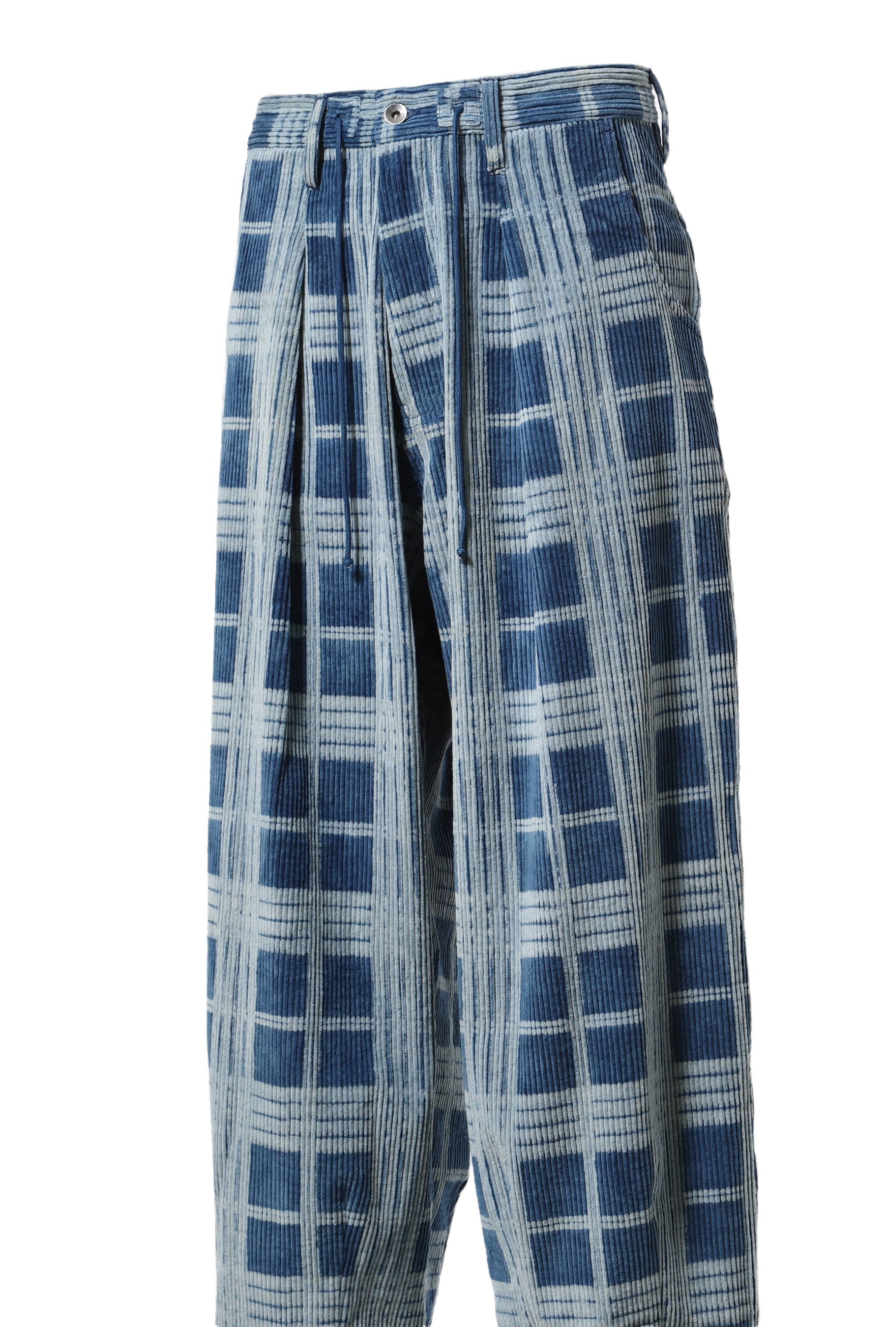 LUSH PANTS / INDIGO CHECK CORDUROY - 4