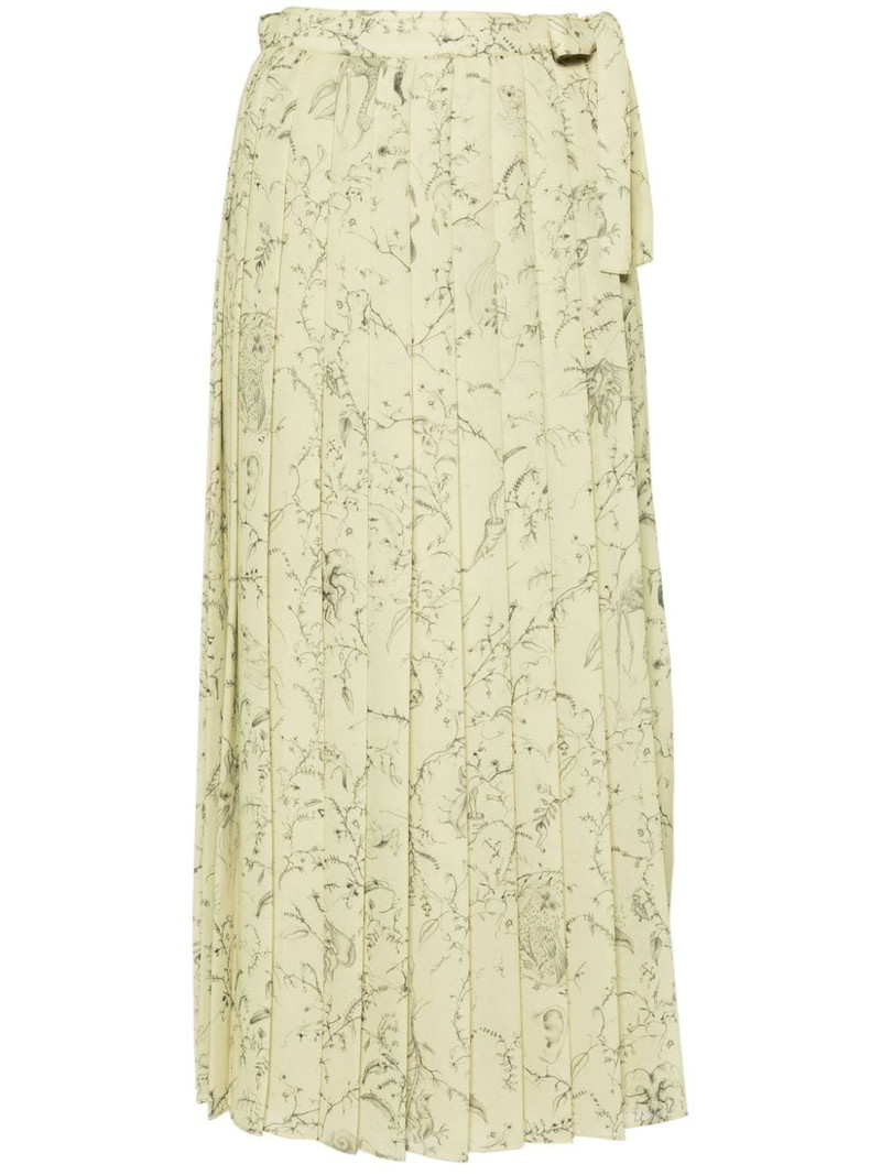 graphic-print pleated skirt 1