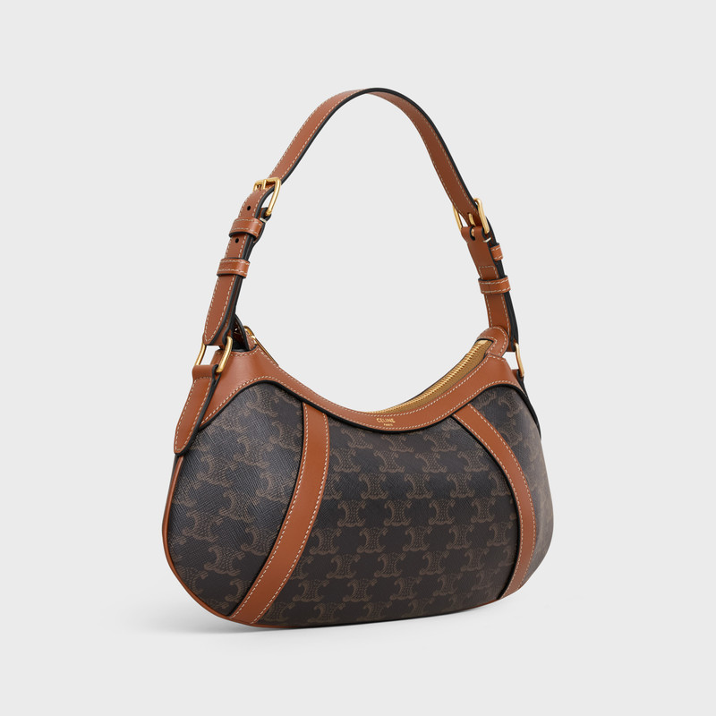 CELINE CELINE STRIPED HOBO in TRIOMPHE CANVAS & CALFSKIN outlook