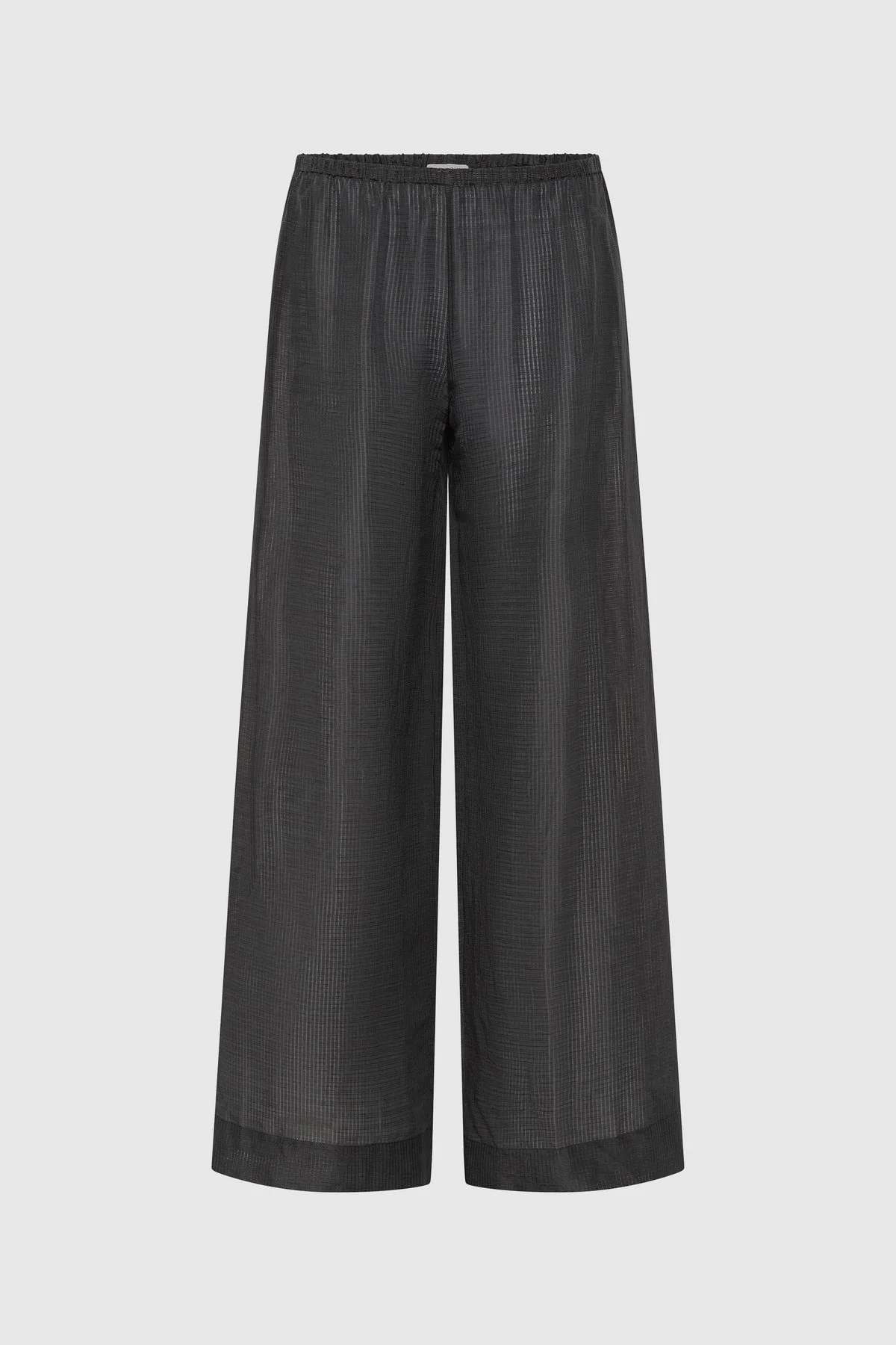 Woven Check Relaxed Pants - Iron Glaze - 1