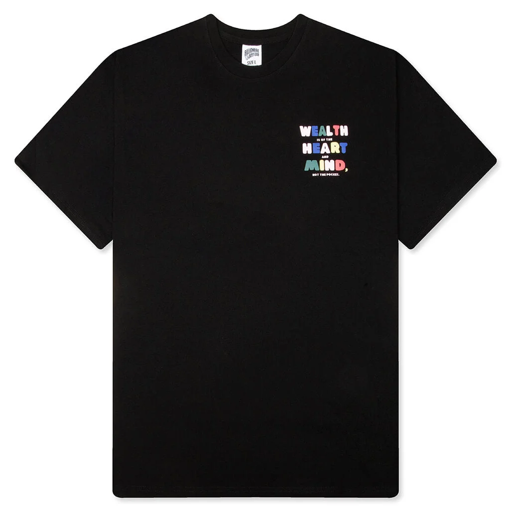 WEALTH CURVE S/S TEE - BLACK - 1