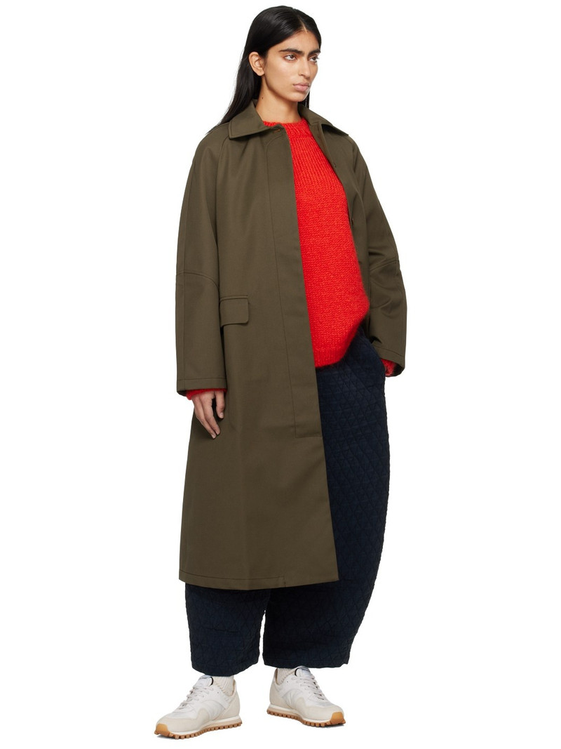 CORDERA Khaki Raglan Sleeve Trench Coat outlook
