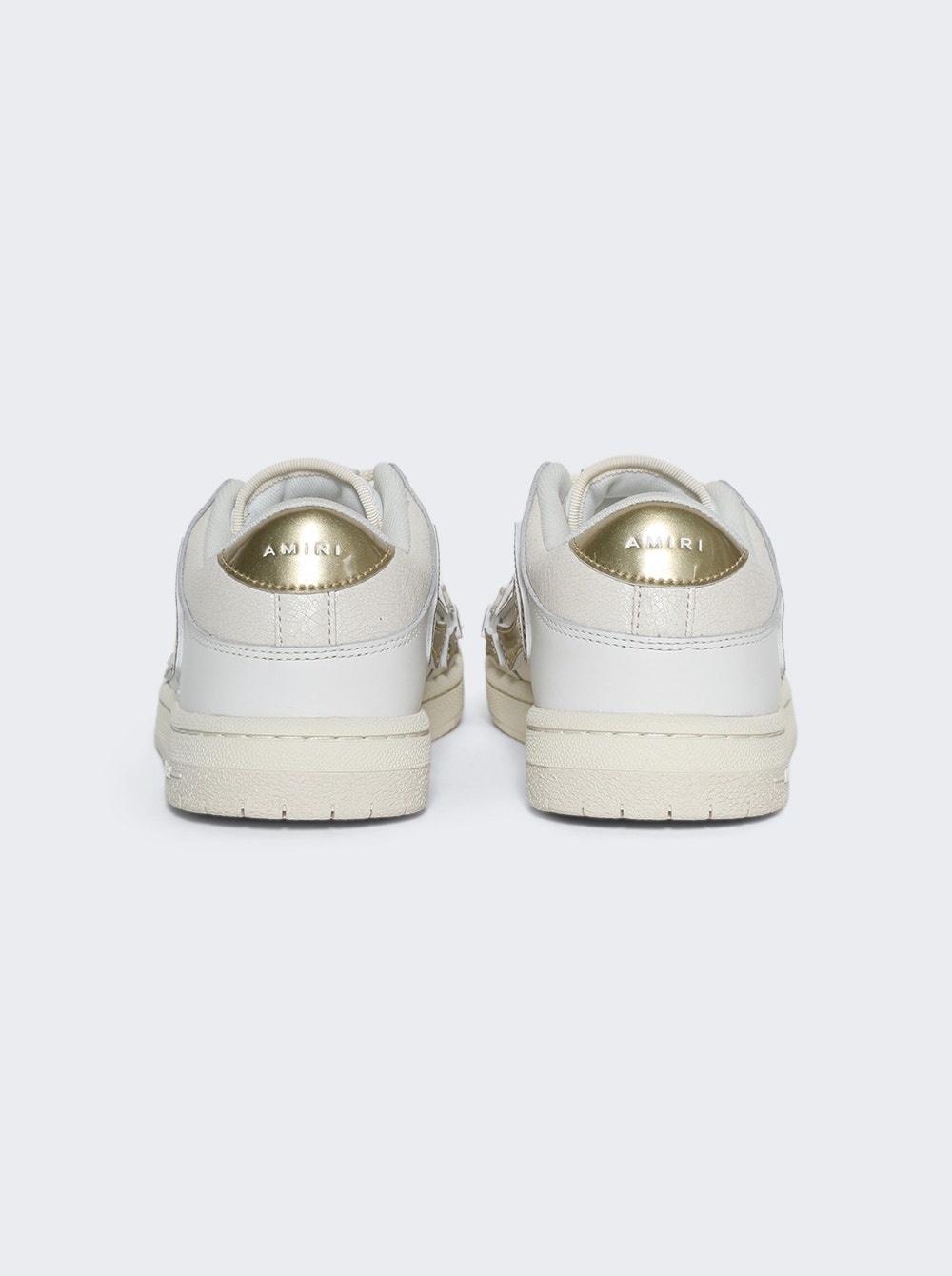 Metallic Skel Top Low Sneaker White Gold - 4