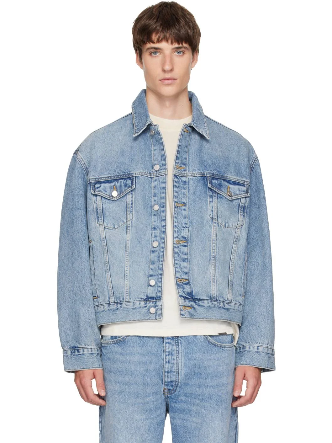 Blue Denim Trucker Jacket - 1
