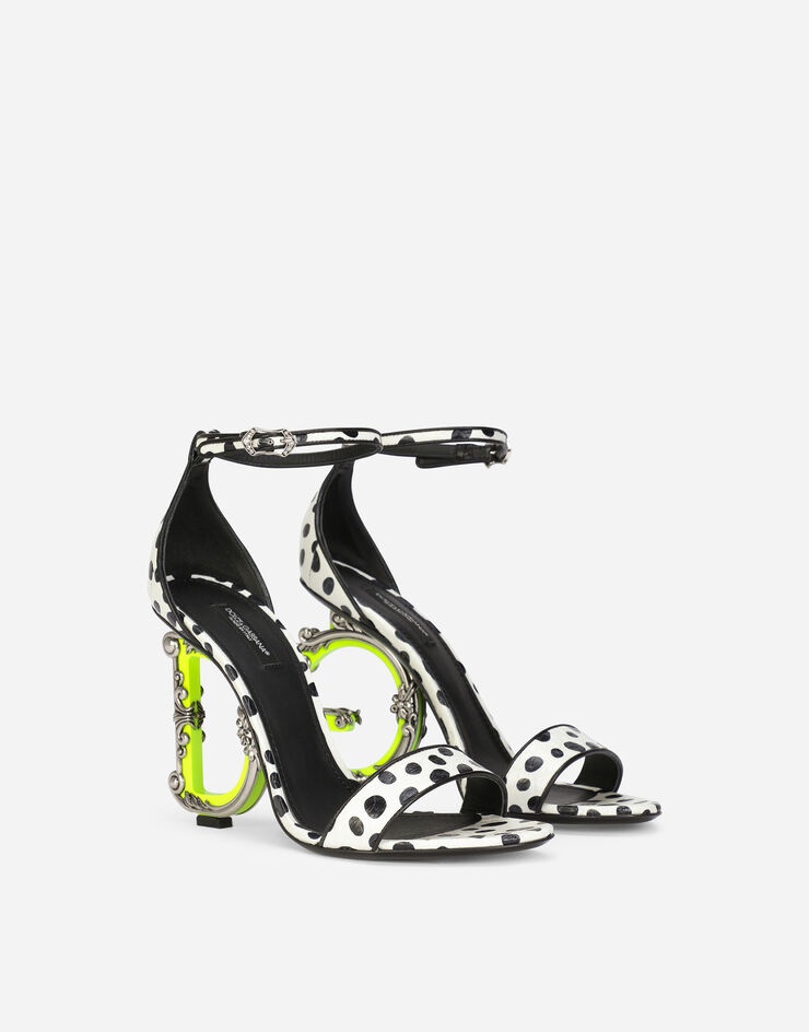 Printed elaphe baroque DG sandals - 2