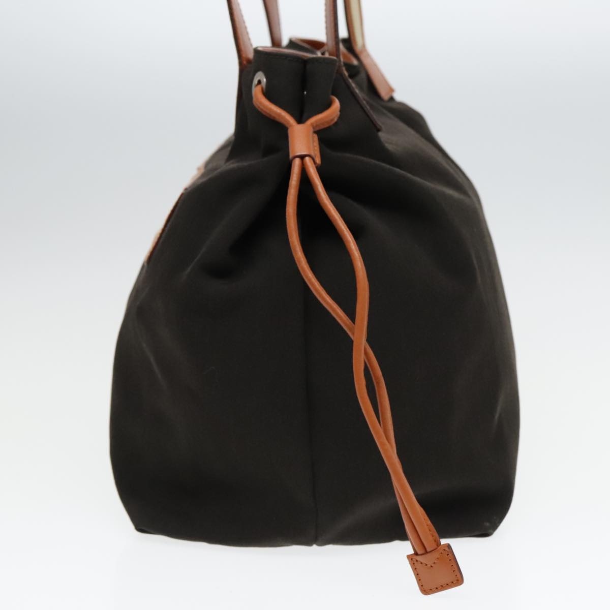 GUCCI Tote Bag Canvas Khaki Silver - 5
