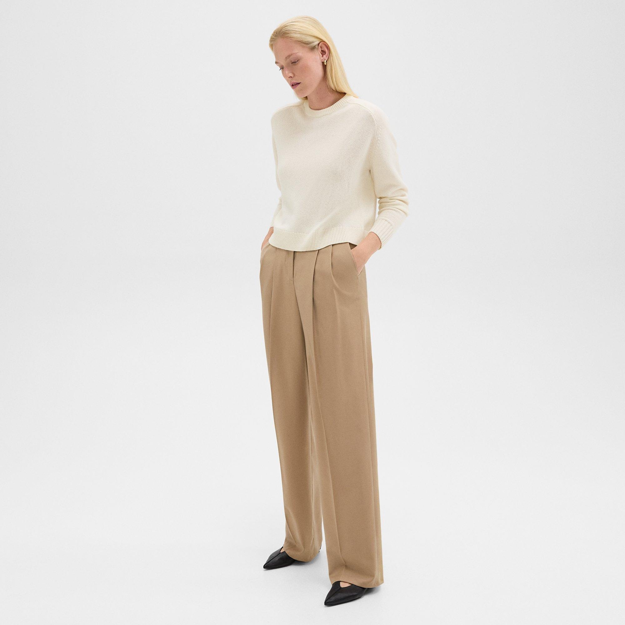 Double Pleat Pant in Sleek Flannel - 3
