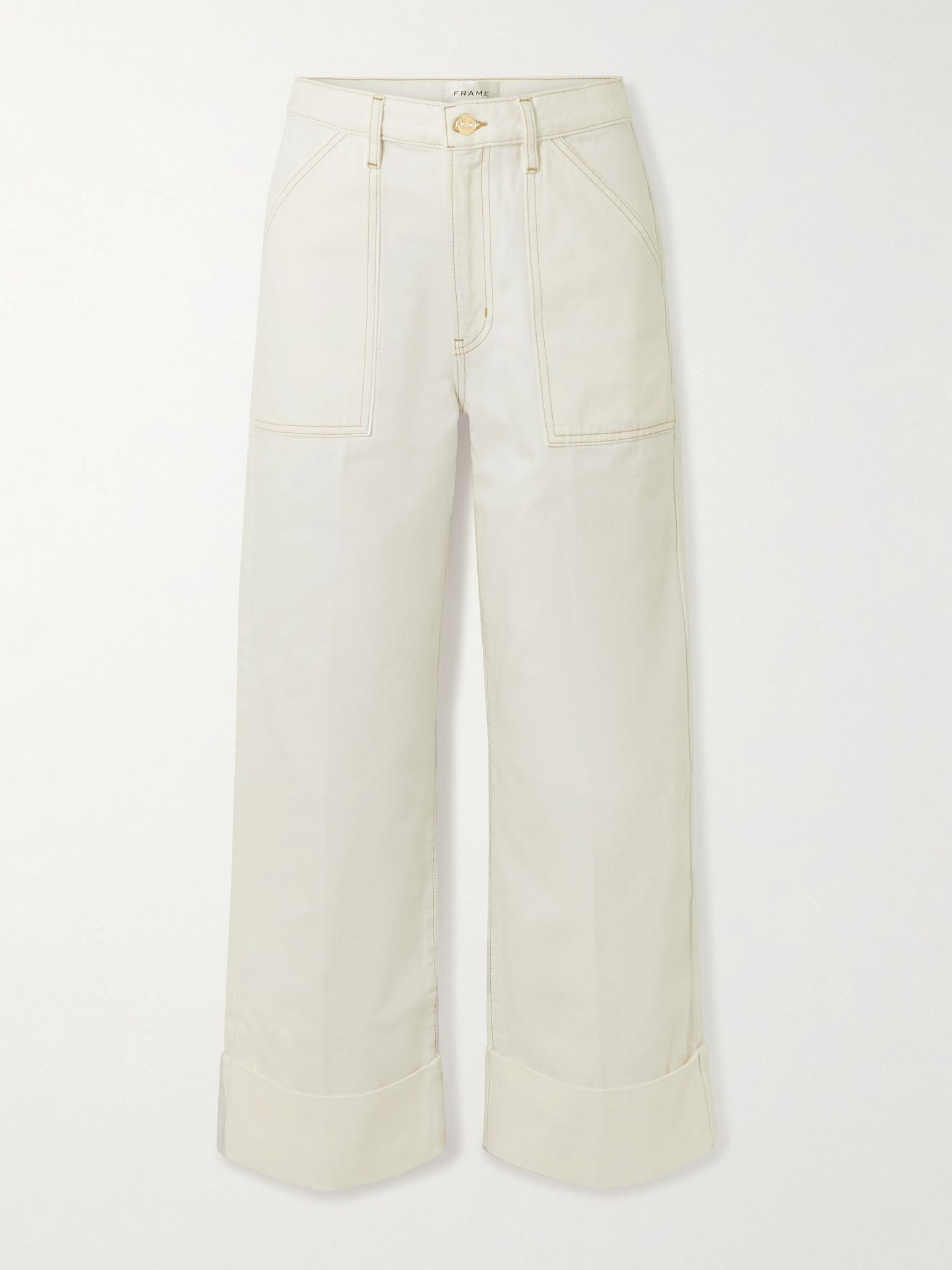 The Utility high-rise straight-leg jeans White - 1