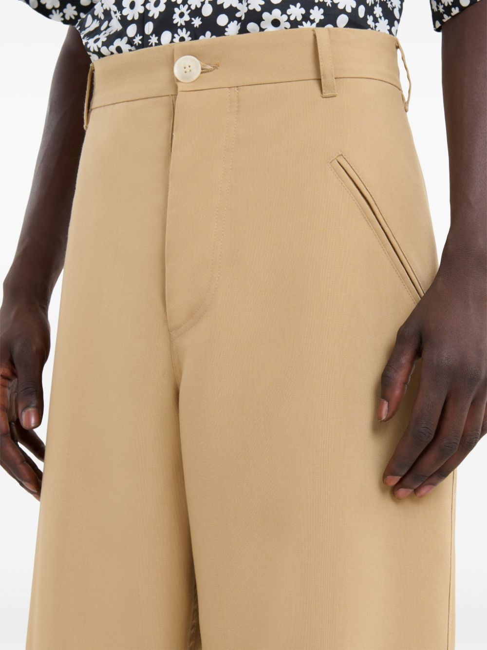virgin wool straight-leg trousers - 5