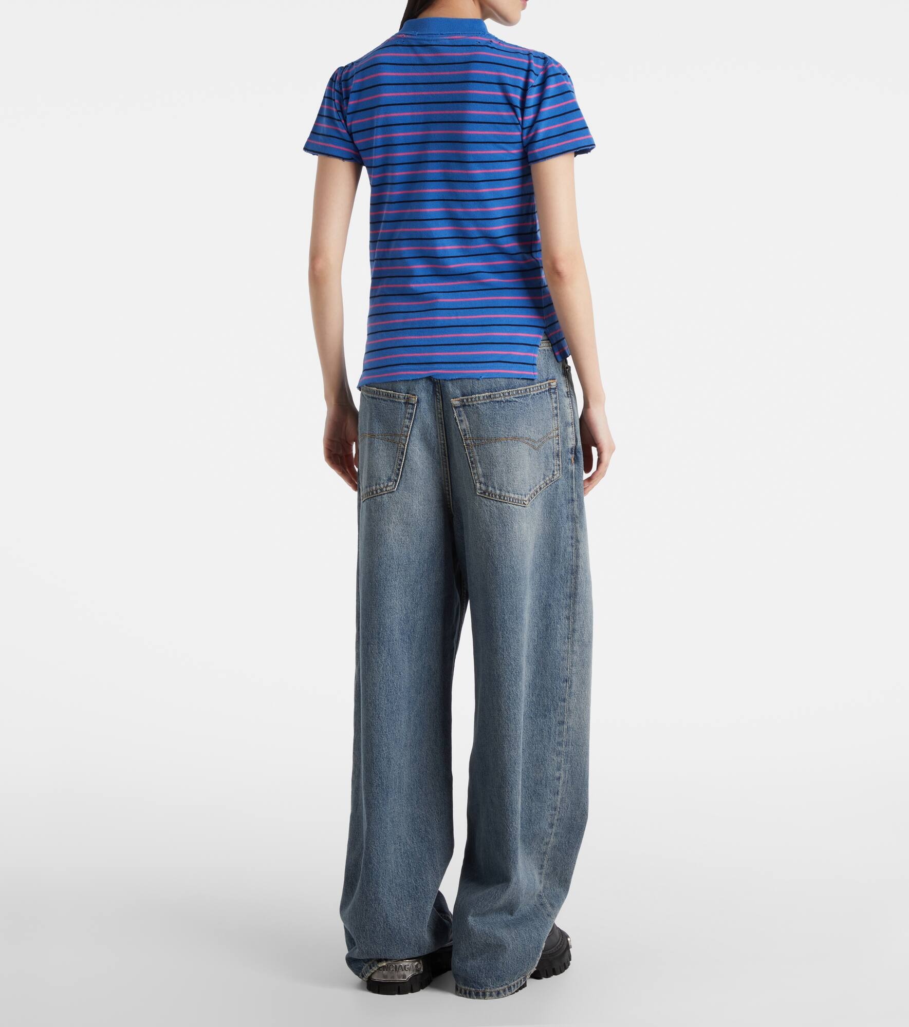 Striped cotton polo shirt - 3