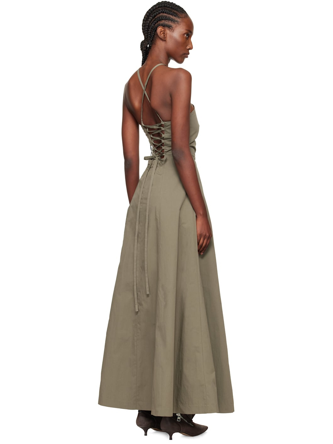 Khaki Poise Maxi Dress - 3