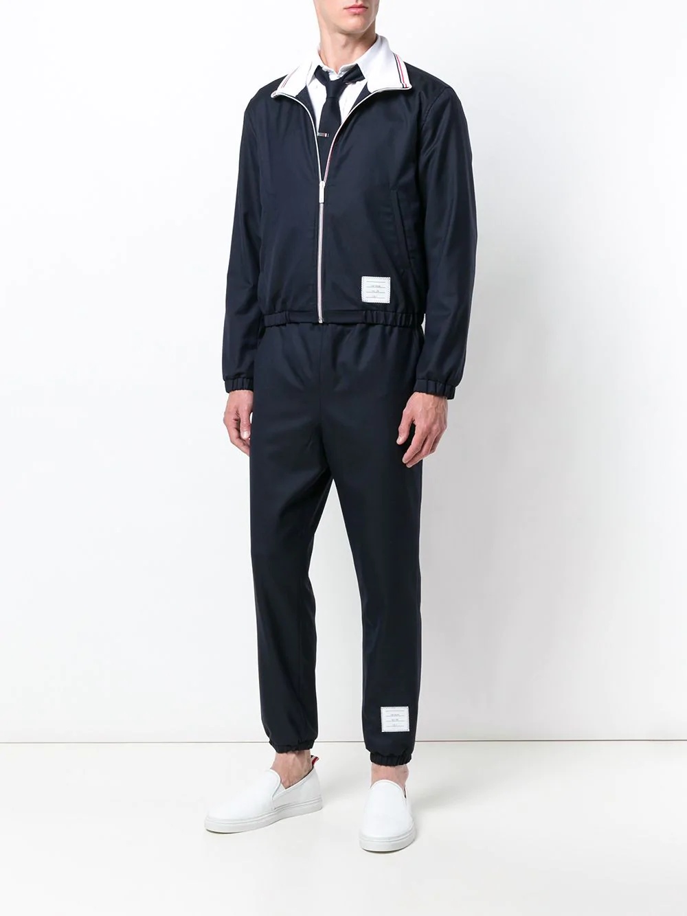Elastic Hem Wool Track Trouser - 2