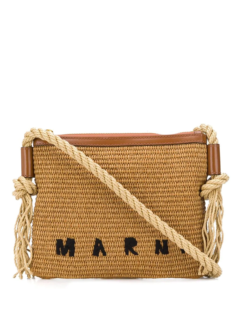 Marcel woven logo shoulder bag - 1