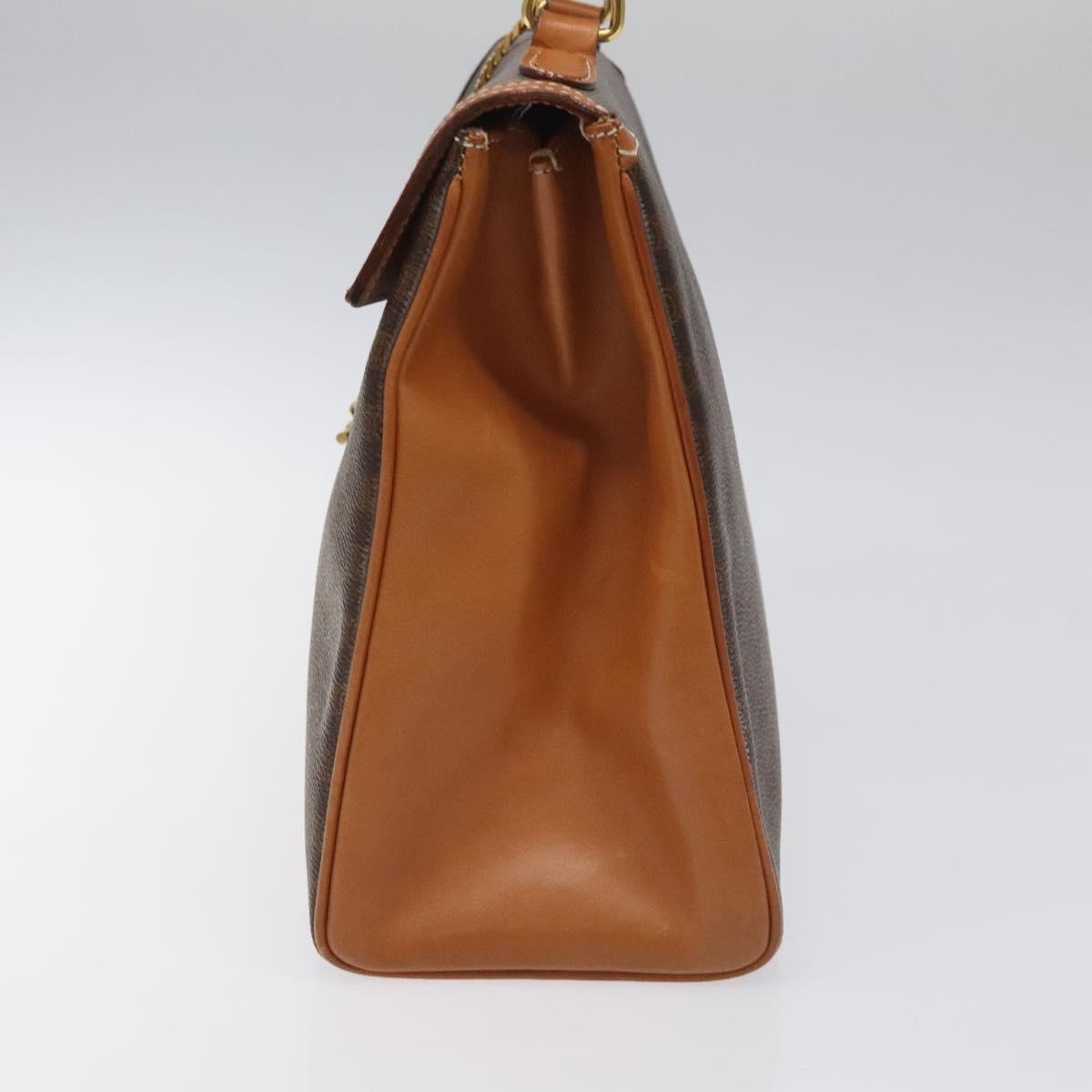CELINE Macadam Canvas Hand Bag Pvc Brown Gold - 3