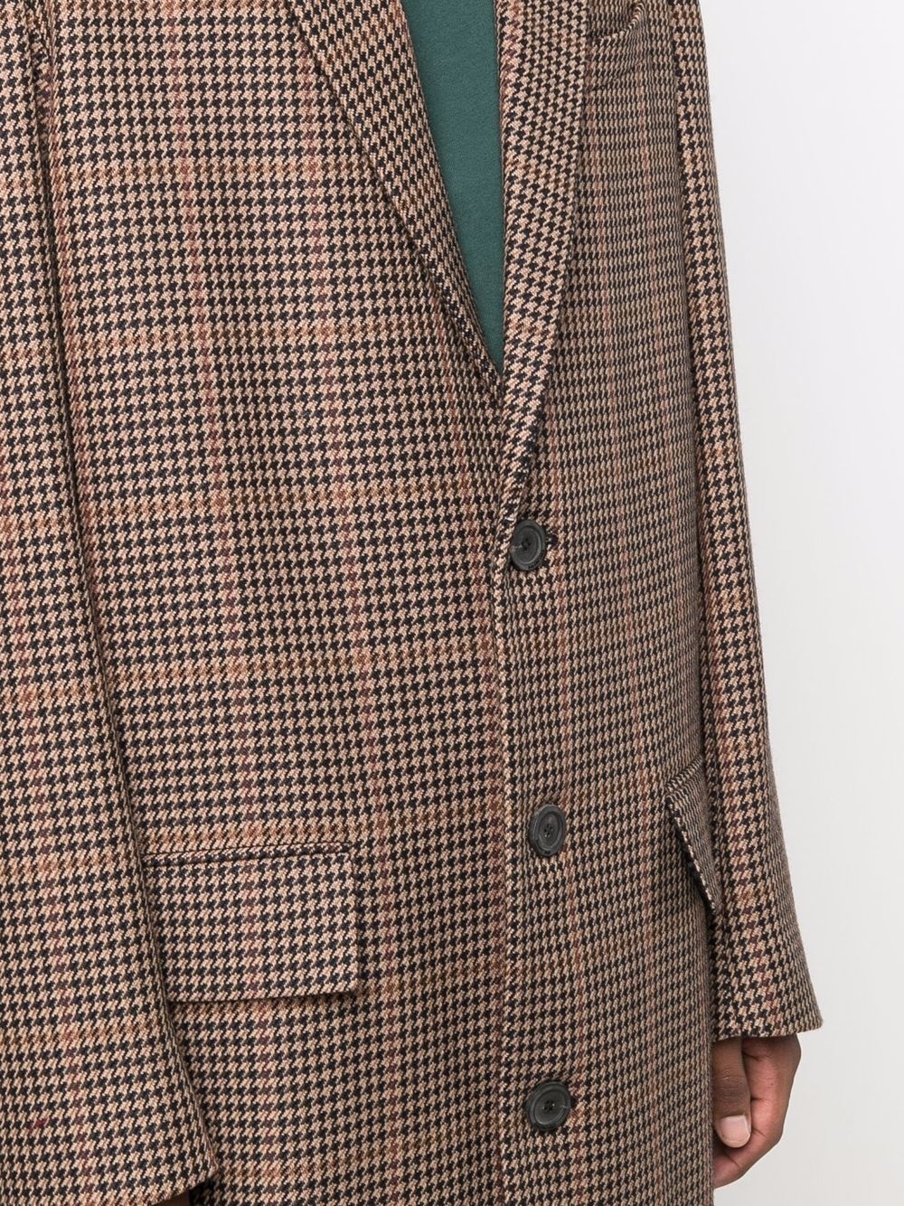 boxy check-pattern coat - 6