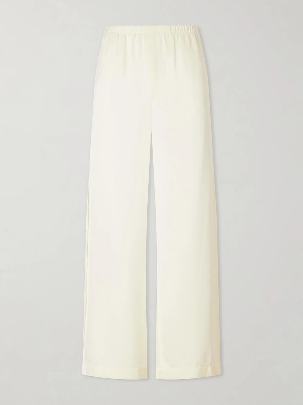 Satin Wide-leg Pants - 1