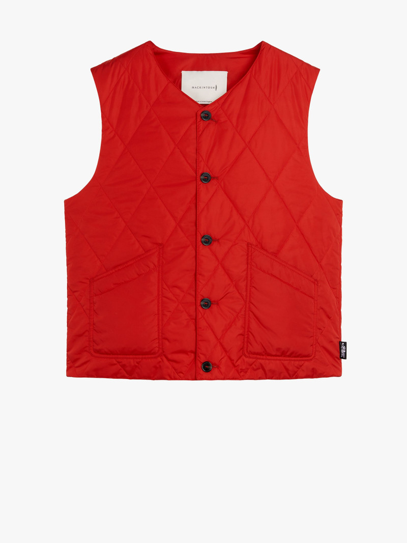 HIG RED QUILTED NYLON LINER VEST | GQM-204 1