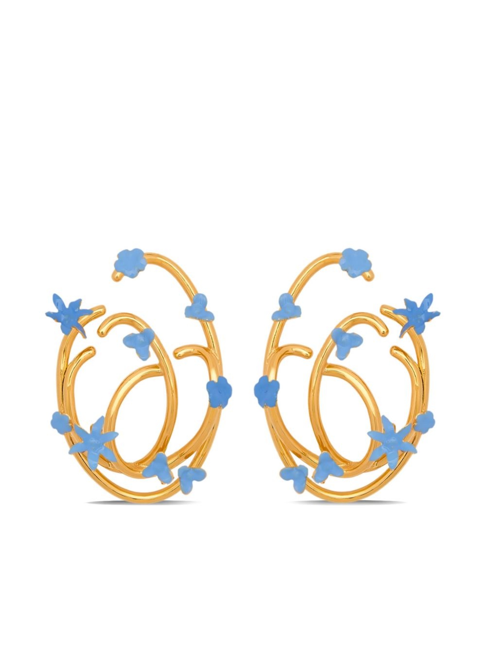 Tangled O floral earrings - 1