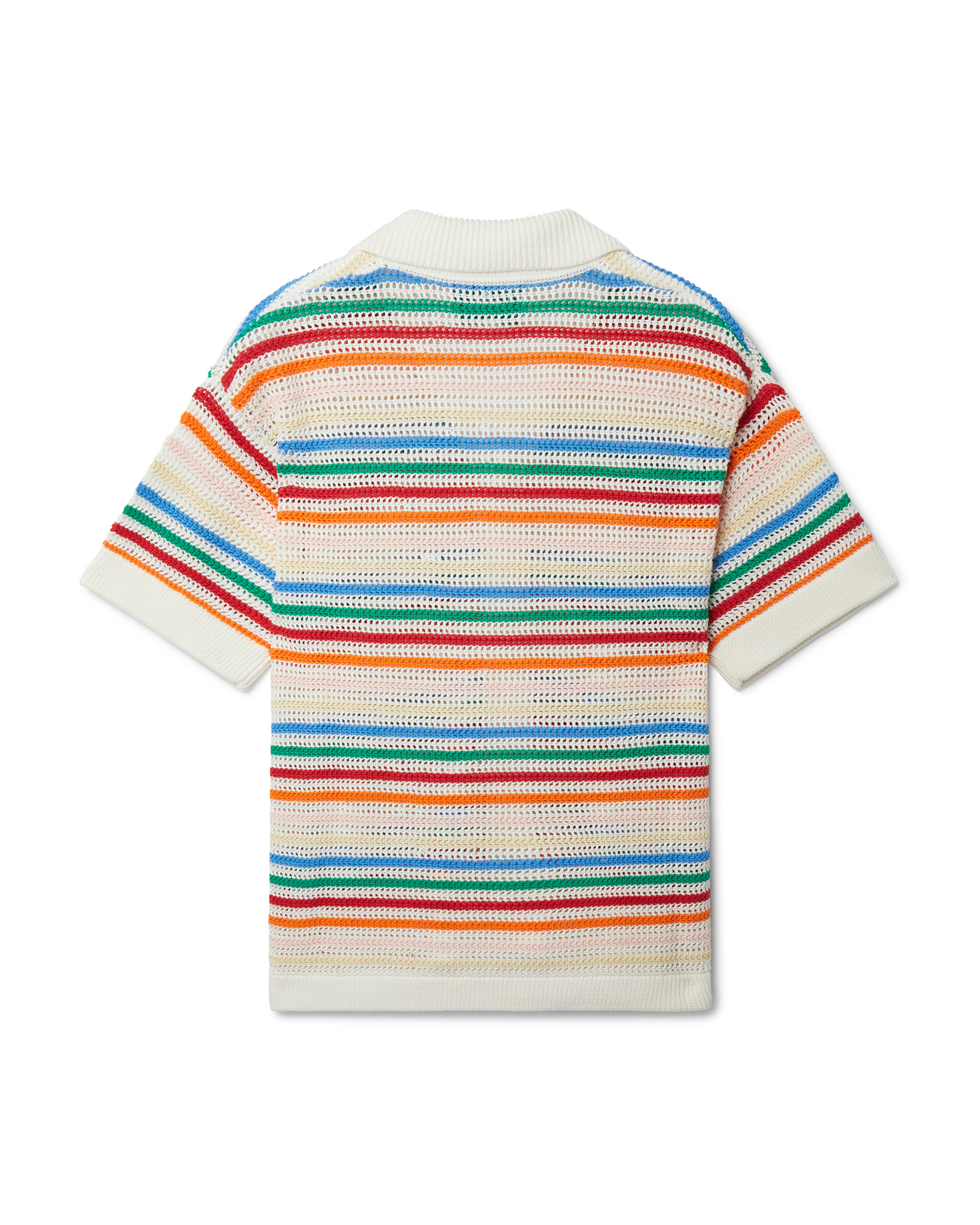 Rainbow Striped Crochet Shirt - 2