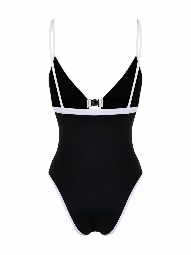 embossed logo one-piece swimsuit - 2
