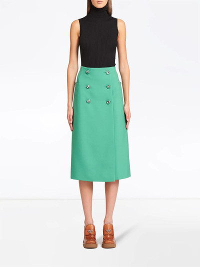 Prada double-breasted skirt outlook