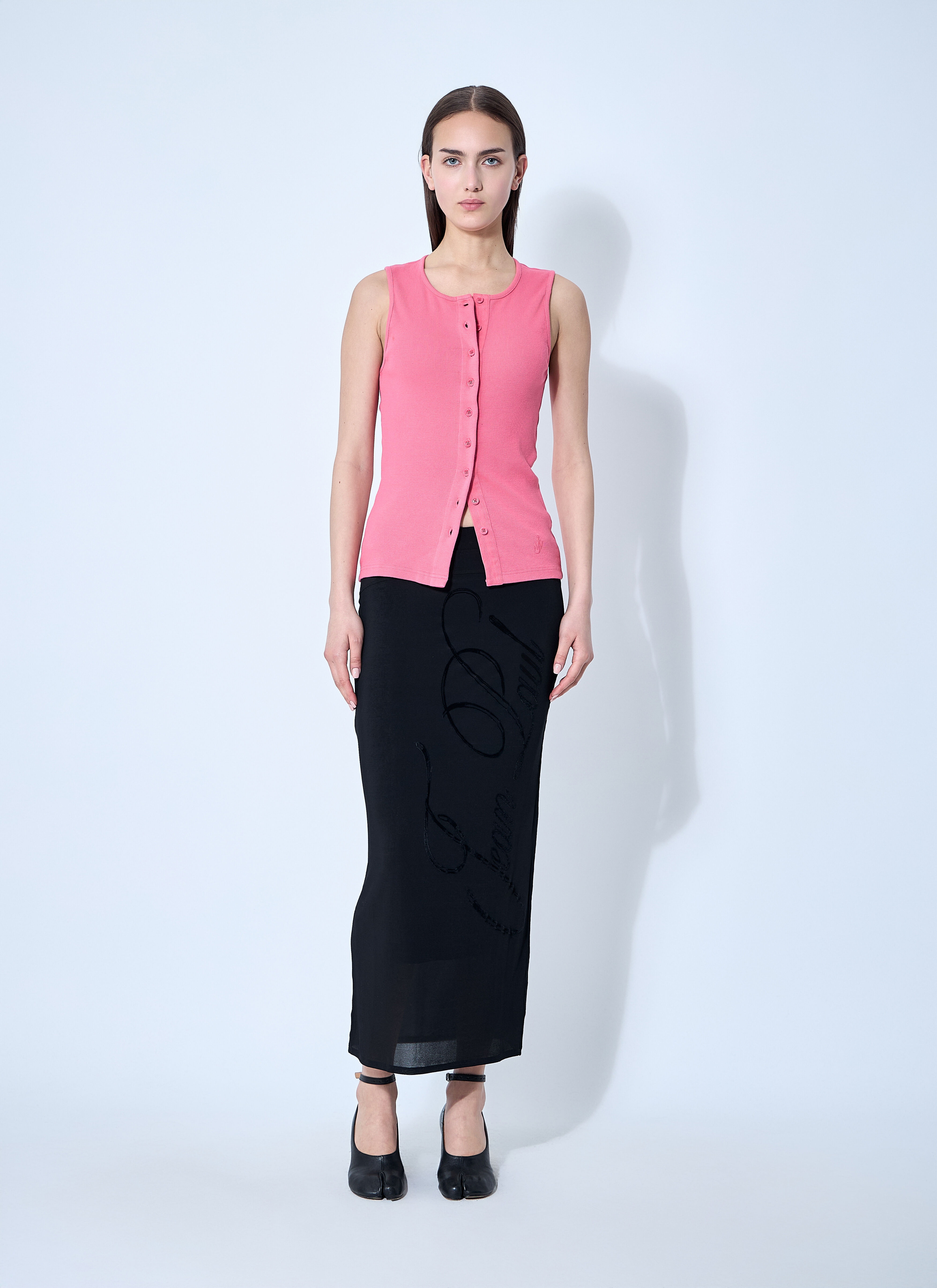 Mesh Tattoo Midi Skirt - 2